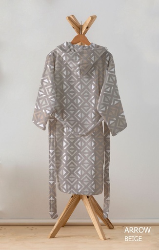 ALBORNOZ FANTASIA CON CAPUCHA ARROW BEIGE COTTONFEEL