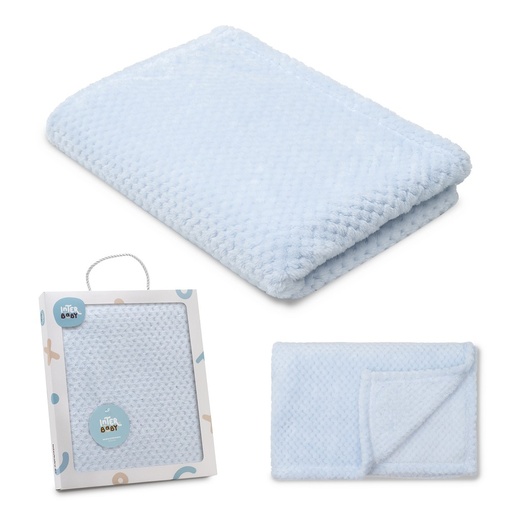 [00986-01] MANTA POPCORN 80X110 AZUL INTERBABY