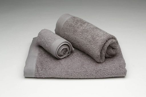[080GRIS25] JUEGO DE TOALLAS 080 GRIS BURRITO BLANCO