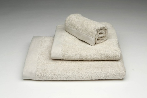 [080BEIGE28] JUEGO DE TOALLAS 080 BEIGE MEDIO BURRITO BLANCO
