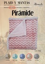 MANTA PLAID PIRÁMIDE 130X160 CRUDO MIRACLE
