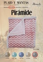 MANTA PLAID PIRÁMIDE 130X160 GRIS MIRACLE