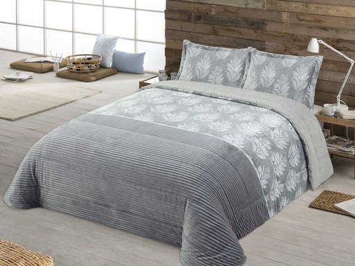 EDREDÓN BOUTI NATURINA/SHERPA BELIZE GRIS MIRACLE