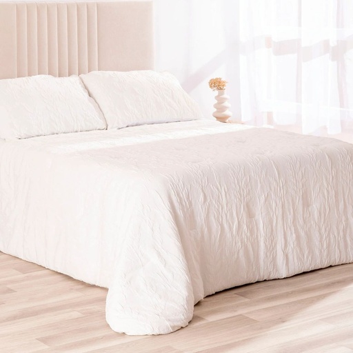 EDREDON JACQUARD ELIET BLANCO DON ALGODON
