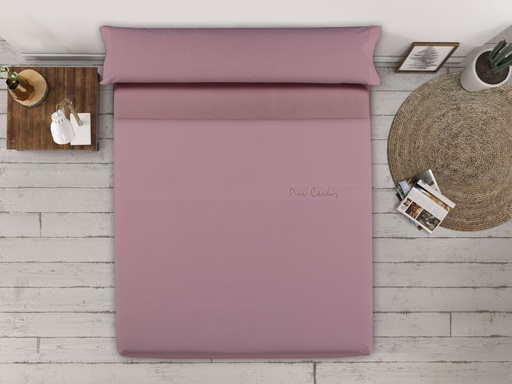 JUEGO SABANAS CORALINA COLORADO C-32 ROSA PIERRE CARDIN