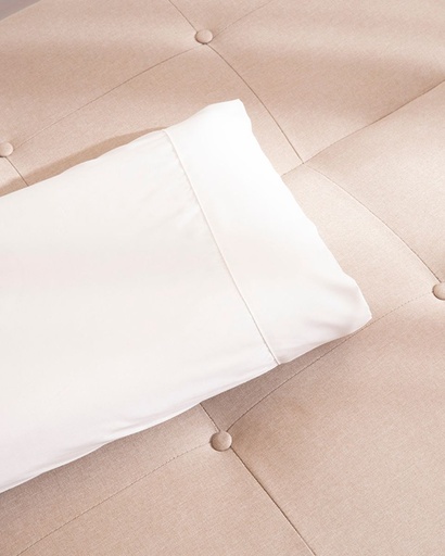 FUNDA ALMOHADA SEDA DE BAMBÚ BLANCO DON ALGODON