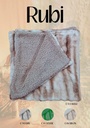 MANTA PLAID RUBI 130X160 BEIGE MIRACLE