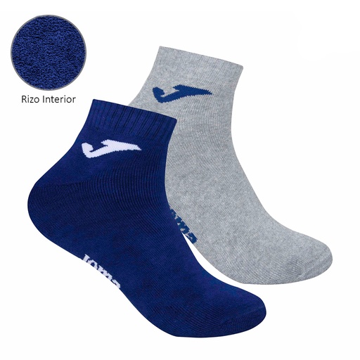 CALCETIN TOBILLERO HOMBRE PACK 2 JS201809TA MARINO/GRIS OSCURO JOMA