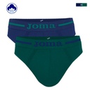 SLIP HOMBRE SIN COSTURAS PACK 2 JS8101S MARINO/VERDE JOMA
