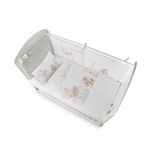 [D80356-02] FUNDA NORDICA + ALMOHADA + CHICHONERA + RELLENO MOD MUSIC AND FRIENDS ROSA INTERBABY