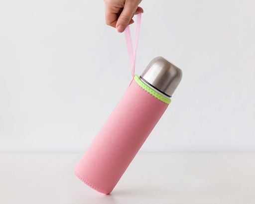 [1437] FUNDA NEOPRENO 7X20 PARA TERMO 500ML 1437 ROSA KIOKIDS