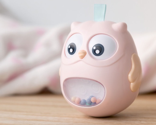 [3030] JUGUETE TENTETIESO BÚHO 14X12CM 3030 ROSA KIOKIDS