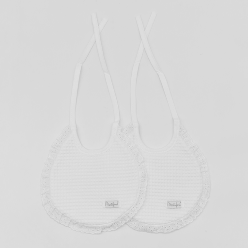 [81425-2BLANCO] PACK 2 BABEROS REF 8 1425/2 01 BLANCO MARTIFANEL