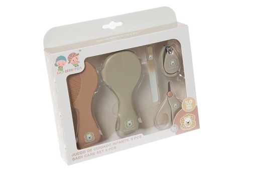 [10914-BEIGE] JUEGO CUIDADO INFANTIL 5 PZS 10914 BEIGE GAMBERRITOS
