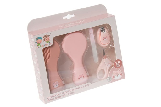 [10914-ROSA] JUEGO CUIDADO INFANTIL 5 PZS 10914 ROSA GAMBERRITOS