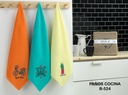 PAÑO COCINA BORDADO B-524 50X50 SURTIDO DOLZ