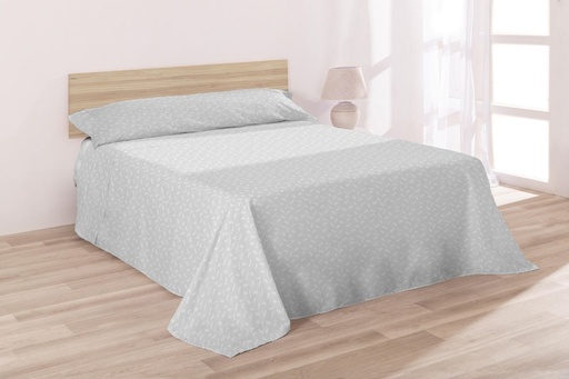 JUEGO SABANAS TELA 150 HILOS ZALE GRIS DON ALGODON