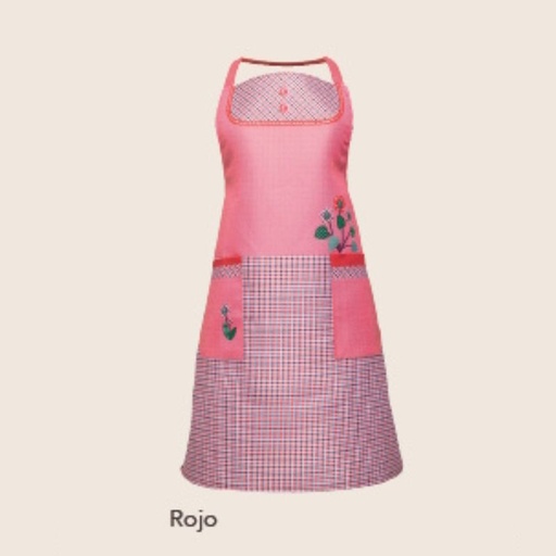 [61409ROJO] DELANTAL 61409 70X80 ROJO BH TEXTIL
