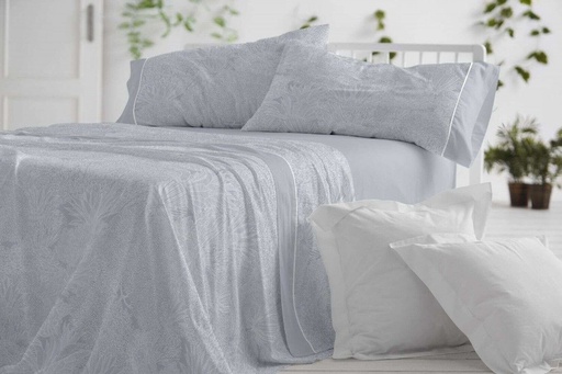 JUEGO DE SABANAS TELA 045 AZUL BURRITO BLANCO