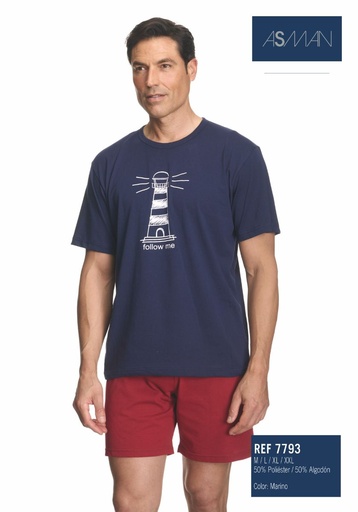 PIJAMA HOMBRE VERANO 7793 MARINO ASMAN