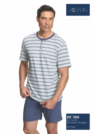 PIJAMA HOMBRE VERANO 7806 TEJANO ASMAN