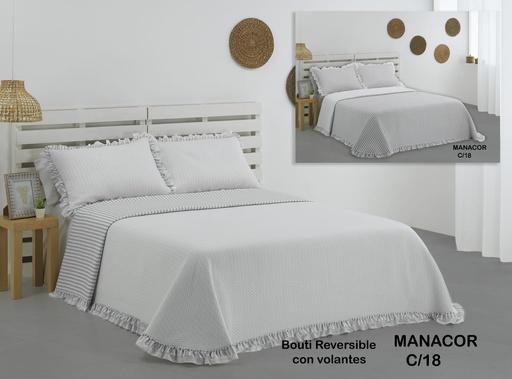 COLCHA BOUTI MANACOR GRIS PERLA DOLZ