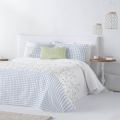 COLCHA IM BOUTI CYNTIA AZUL FUN&amp;DECO