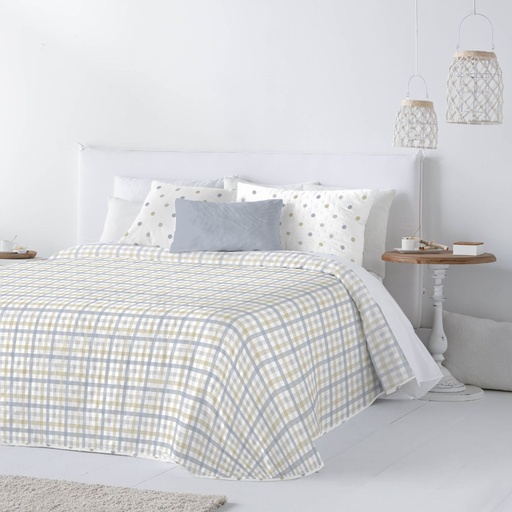 COLCHA IM BOUTI KRISTIN AZUL FUN&amp;DECO