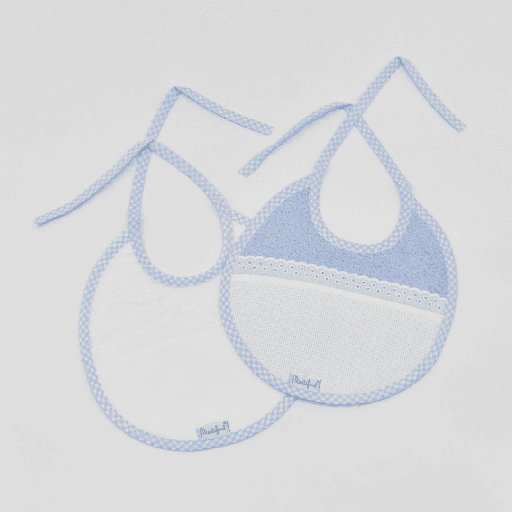 [05BI2AZUL] PACK 2 BABEROS 05 BI/2 20X20 AZUL MARTIFANEL