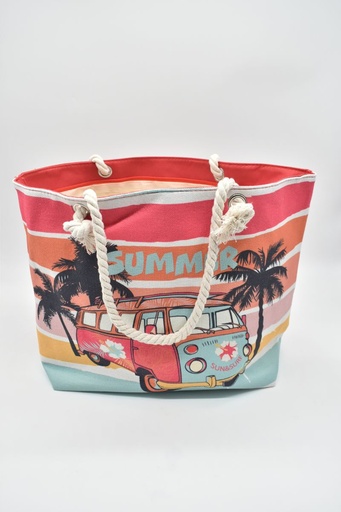 [06539ROJO] BOLSO PLAYA PASEO RAYAS 06539 ROJO SUN&amp;SURF