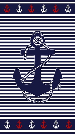 [05156ANCLA] TOALLA VELOURS JACQUARD 05156 ANCLA 90X170 SUN&amp;SURF