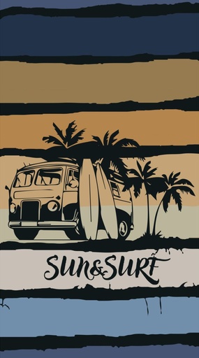 [05961VAN] TOALLA VELOURS JACQUARD 05961 VAN 90X170 SUN&amp;SURF