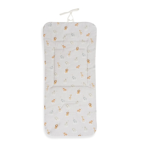 [DC037-03] COLCHONETA REVERSIBLE NIDO ABEJA+ANIMALITOS VERDE DON ALGODON