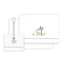 TRIPTICO CUNA ESTAMPADO DINOSAURIO PALMERA + CHUPETERO BLANCO-VERDE INTERBABY