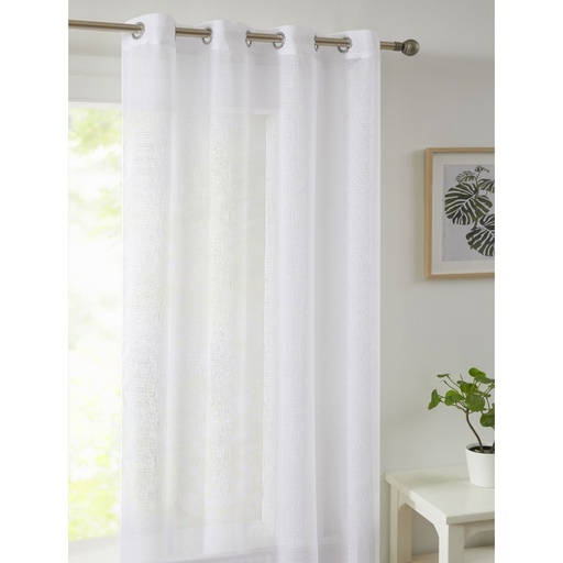 [VCL-001-BLANCO] VISILLO RÚSTICO LISO CON OLLAOS  VCL-001 BLANCO 140X265 CAMALTEX