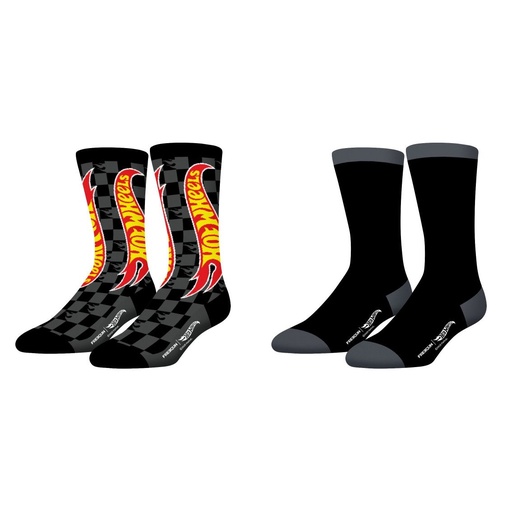 PACK 2 CALCETINES HOMBRE ALGODÓN HOT WHEELS 200N LOG+UNI2 FREEGUN