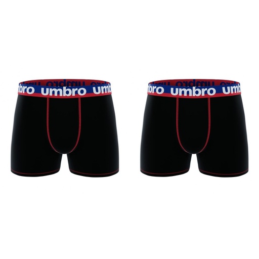 PACK 2 BOXER HOMBRE ALGODÓN AS1 NEGRO X2 UMBRO