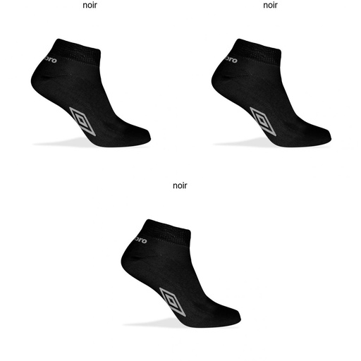 PACK 3 CALCETINES TOBILLEROS UMSM0327 NEGRO UMBRO