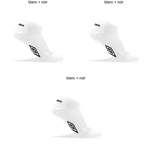 PACK 3 CALCETINES CORTOS HOMBRE UMSM0290 BLANCO UMBRO