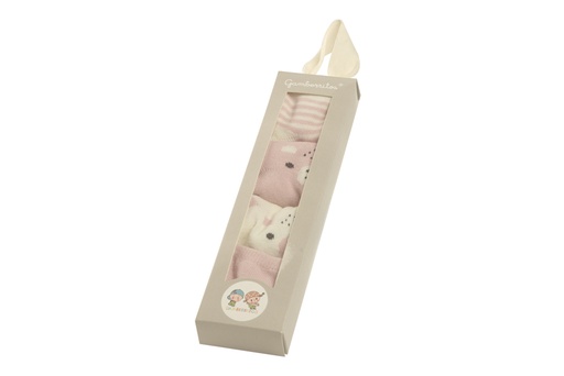 [10854-ROSA] JUEGO DE CALCETINES 4 PCS 10854 ROSA GAMBERRITOS