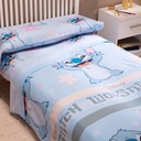 JUEGO DE SABANAS TELA LICENCIA AZUL STITCH