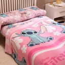 JUEGO DE SABANAS TELA LICENCIA ROSA STITCH