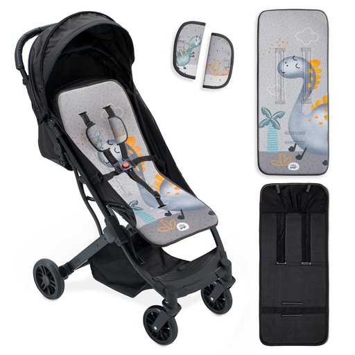 [0C071] COLCHONETA DINO PALMERA GRIS INTERBABY