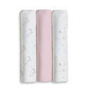 PACK 3 GASAS 80X80 CONEJITOS ESTRELLAS ROSA INTERBABY