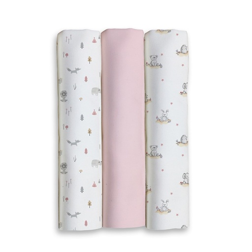 [98980-02] PACK 3 GASAS 80X80 FOREST JUNGLA ROSA INTERBABY