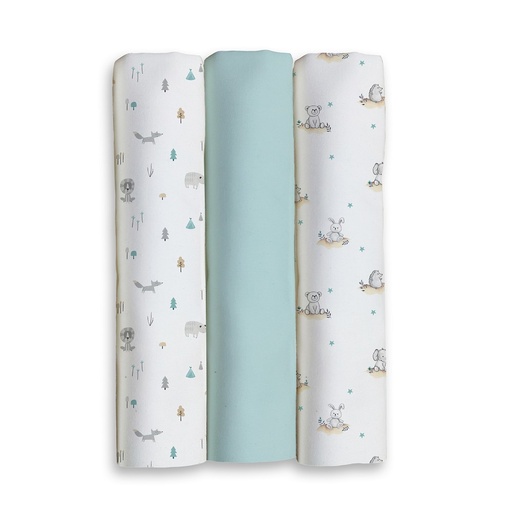 [98980-03] PACK 3 GASAS 80X80 FOREST JUNGLA VERDE INTERBABY