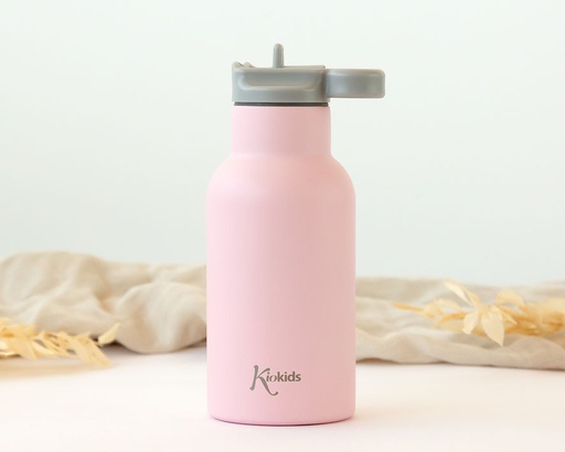 [5070] BOTELLA DE ACERO INOXIDABLE 350ML 5070 ROSA KIOKIDS