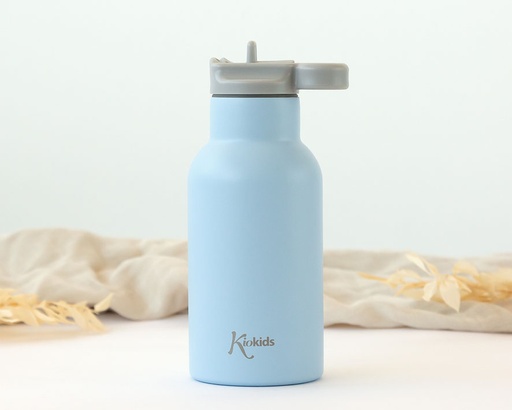 [5072] BOTELLA DE ACERO INOXIDABLE 350ML 5072 AZUL KIOKIDS