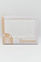 TRIPTICO CUNA TELA TOPITOS ESTAMPADOS BLANCO-BEIGE DENENES