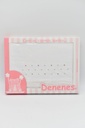 TRIPTICO CUNA TELA TOPITOS ESTAMPADOS BLANCO-ROSA DENENES